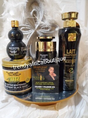 Glitzluxury 10X Extra Whitening  SOAP, SNAPTCHAT LOTION, SERUM & FACE! FAST  