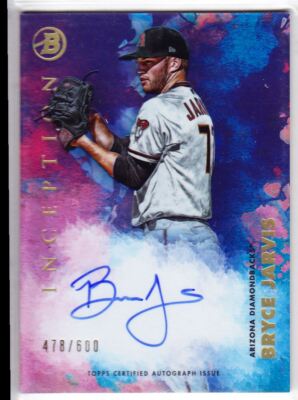 2021 Bowman Inception Bryce Jarvis AUTO /600 Rookie Auto 600 Arizona