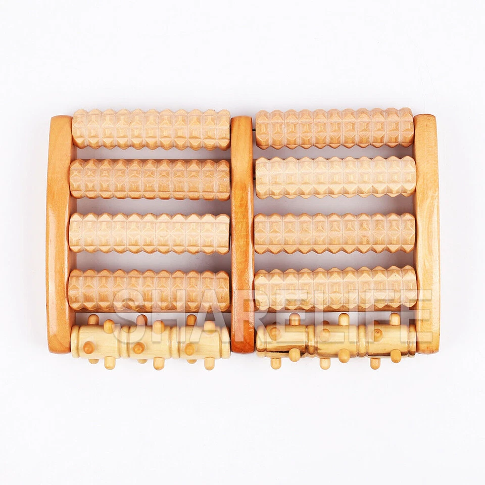 Wooden Foot Massager Roller Relieve Plantar Fasciitis Acupressure Therapy Tool - image 3 of 4