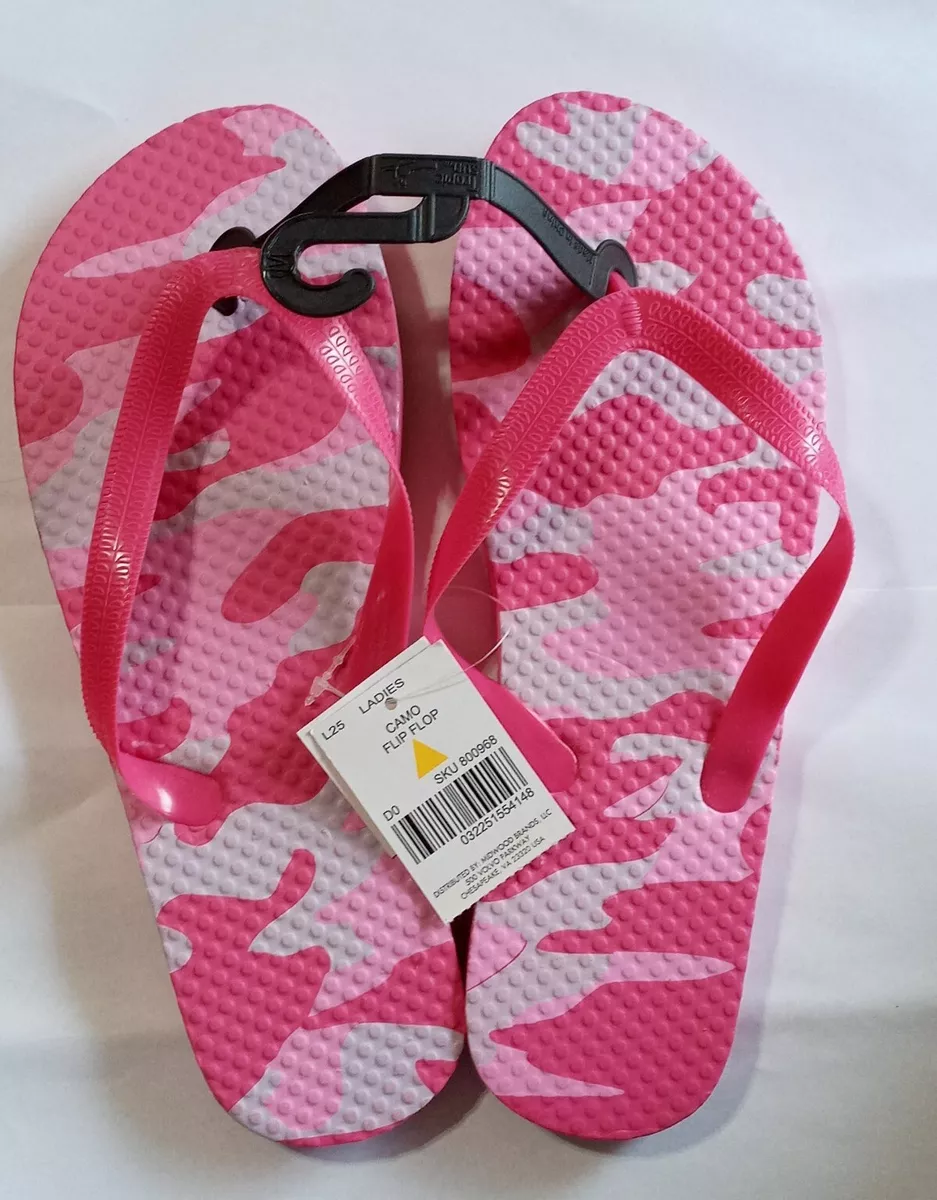 Tropic Sun Flip Flops Womens medium 7 8 Pink Camouflage eBay