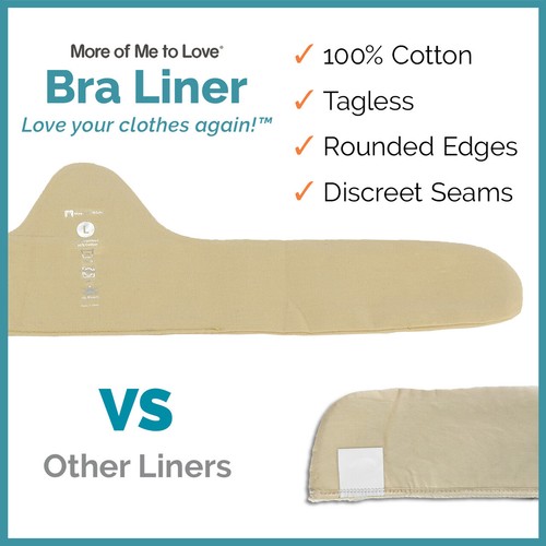 More of Me to Love Cotton Bra Liner 9-Pack, White - Stay Dry and Comfortable - Picture 17 of 46