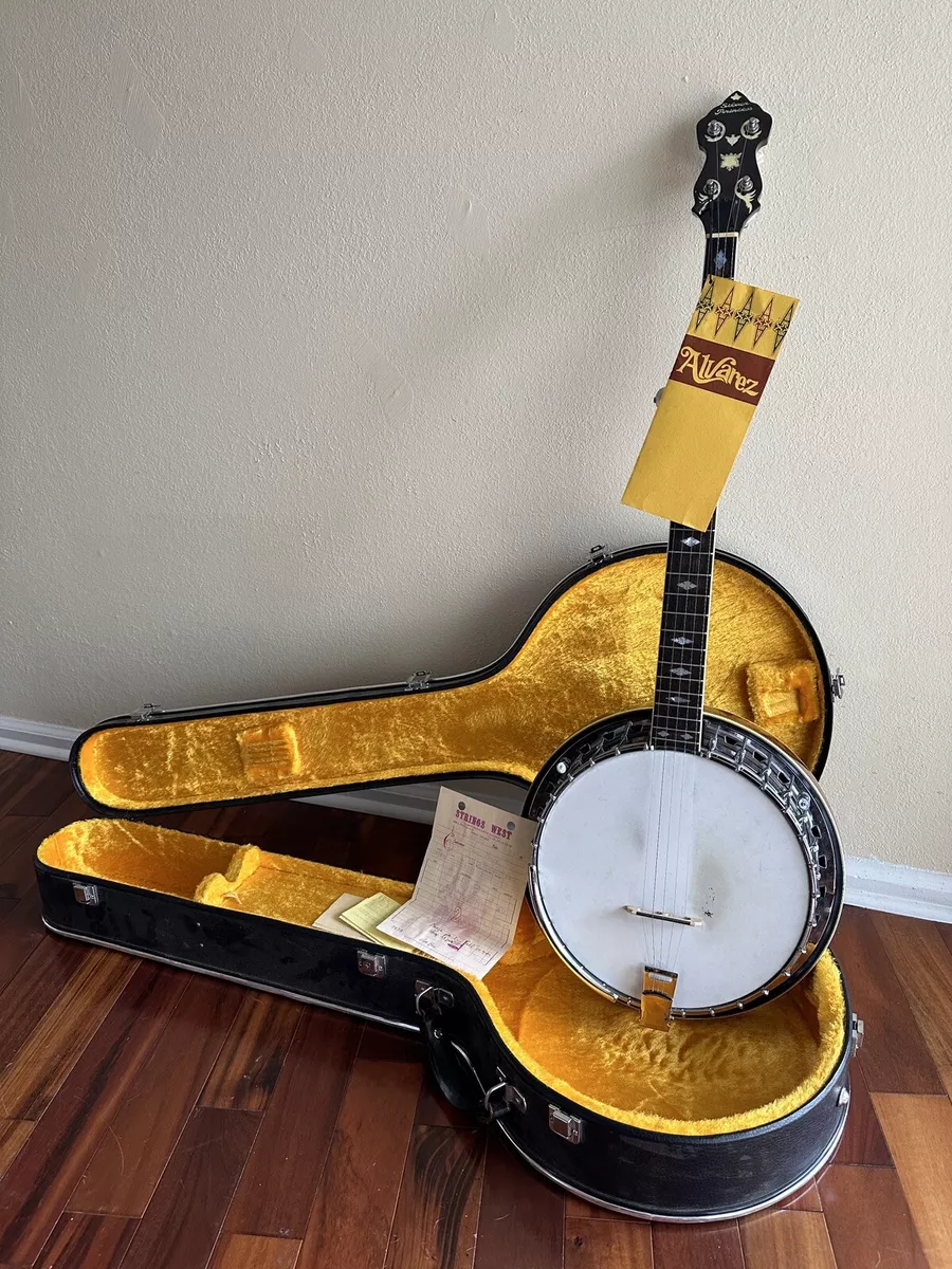 1970 s Alvarez Silver Princess 5 String Banjo w Case Original Papers 1 OWNER