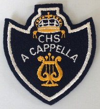 CHS A Cappella Choir, Embroidered Felt Patch, Omaha Central High School, 1970s