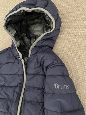Brums Piumino Leggero Double-face Blu-militare Vera Piuma Tg