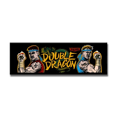 Double Dragon Premium Arcade Marquee Insert Reproduction Header Backlit Sign