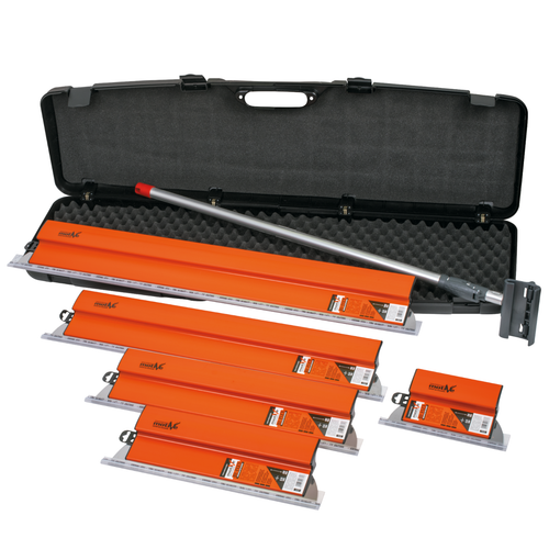 Profi Flächenspachtel Set Im Koffer - 11-teilig Mit Teleskopstange | Für Wandreparatur
