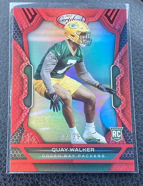 2022 Panini Certified Quay Walker Rookie Mirror Red 14/99 #153