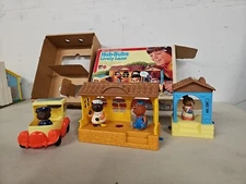 Vintage Mattel Preschool Hub-Bubs 1976 Lively Lane Set Works w/ Original Box