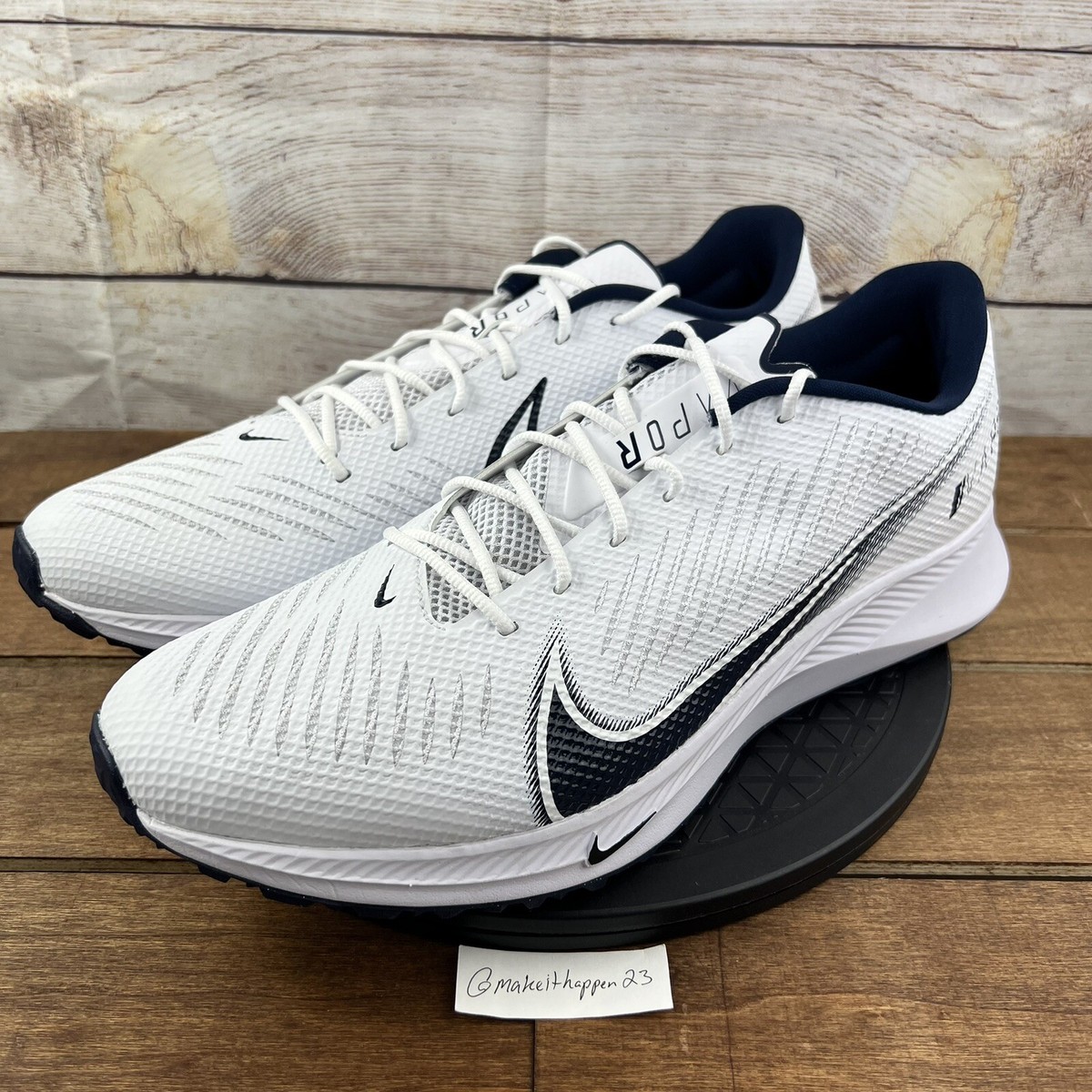 Nike Vapor Edge Turf White Navy Football Shoes CV6353-102 Men's