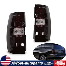 Tail Lights Brake Lamps Fit For 2007-2014 Chevy Suburban Tahoe Smoke Left+Right