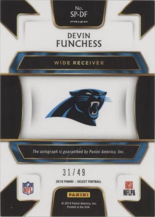 2018 Panini Select Devin Funchess #SP-DF
