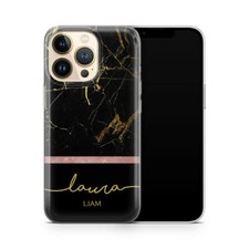 PERSONALIZED CUSTOM NAME Marble Design Soft Gel Phone Case for iPHONE 14 13 12