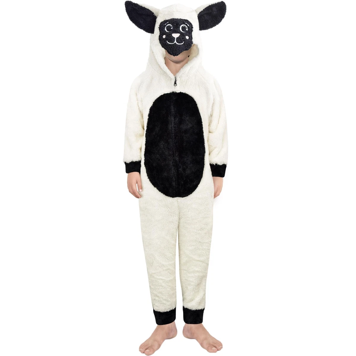 Kids Girl Boys Xmas Nativity Sheep Costume School Play Sheep Fancy Dress Costume