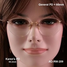 AO Rimway CROSSLEY Ful-Vue - 12k Gold Fill - True Antique Eyeglasses  Case