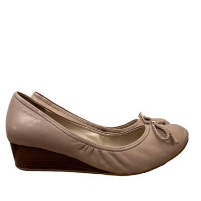 Cole Haan Nude Tali Ballet Bow Wedge Heel 10 | eBay