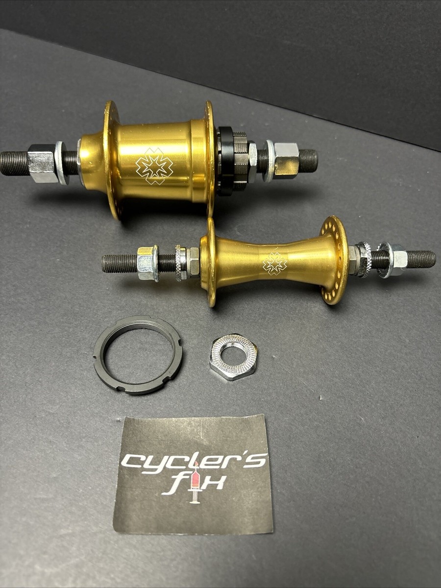NOS Rare Mosh Bmx 36H Anodized Gold Cassette Rear Hub Set Sealed