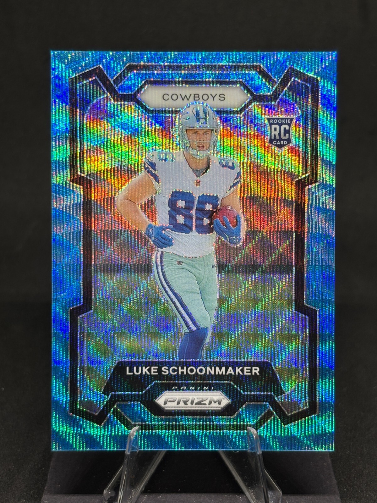 Luke Schoonmaker 2023 Panini Prizm #325 Blue Wave /199 Dallas Cowboys Rookie RC