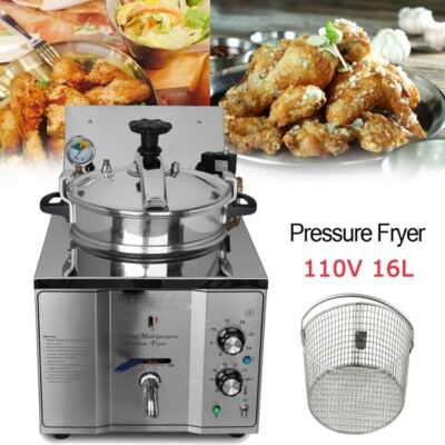 #ad 16L High Pressure Fried Chicken Machine 110V Countertop Electric Deep Fryer 3KW $896.75