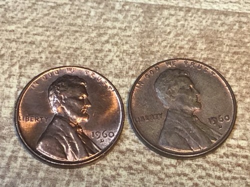 1960-D Small Date & 1960-D Large Date LINCOLN CENTs , 2 coins - Bild 2 von 3