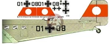 Peddinghaus 1/72 Junkers Ju 52 Markings from KGrzbV1 in Furstenwalde 1938 1321