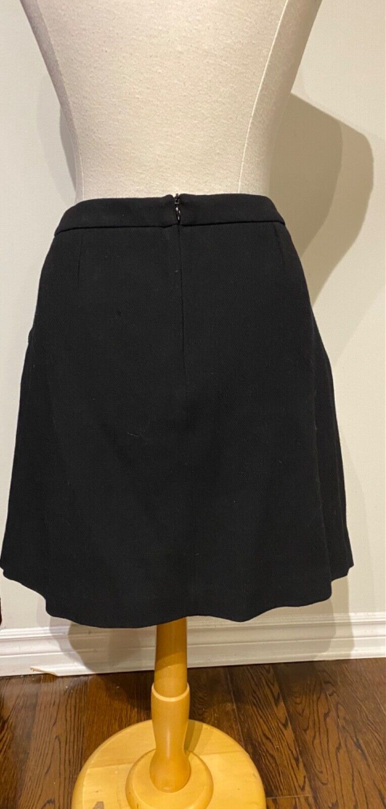 Dries Van Noten Black Pleated Wool Skirt Sz 42 - image 3