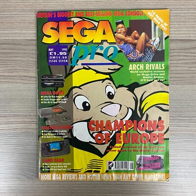 SEGA PRO MAGAZINE ISSUE 7 MAY 1992 RETRO VIDEO GAMES MEGA DRIVE GAME GEAR