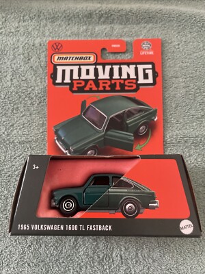 Voiture Miniature Matchbox Moving Parts Volkswagen 1600 TL Fastback 1965 Vert Foncé - Édition Limitée Neuve