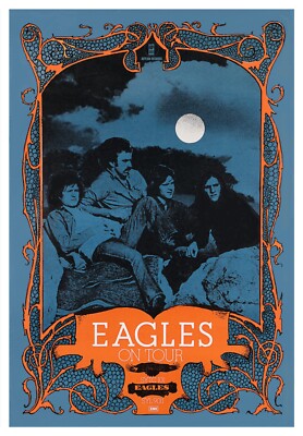 EAGLES 'ON TOUR' UK POSTER 1973 DESPERADO reproduction
