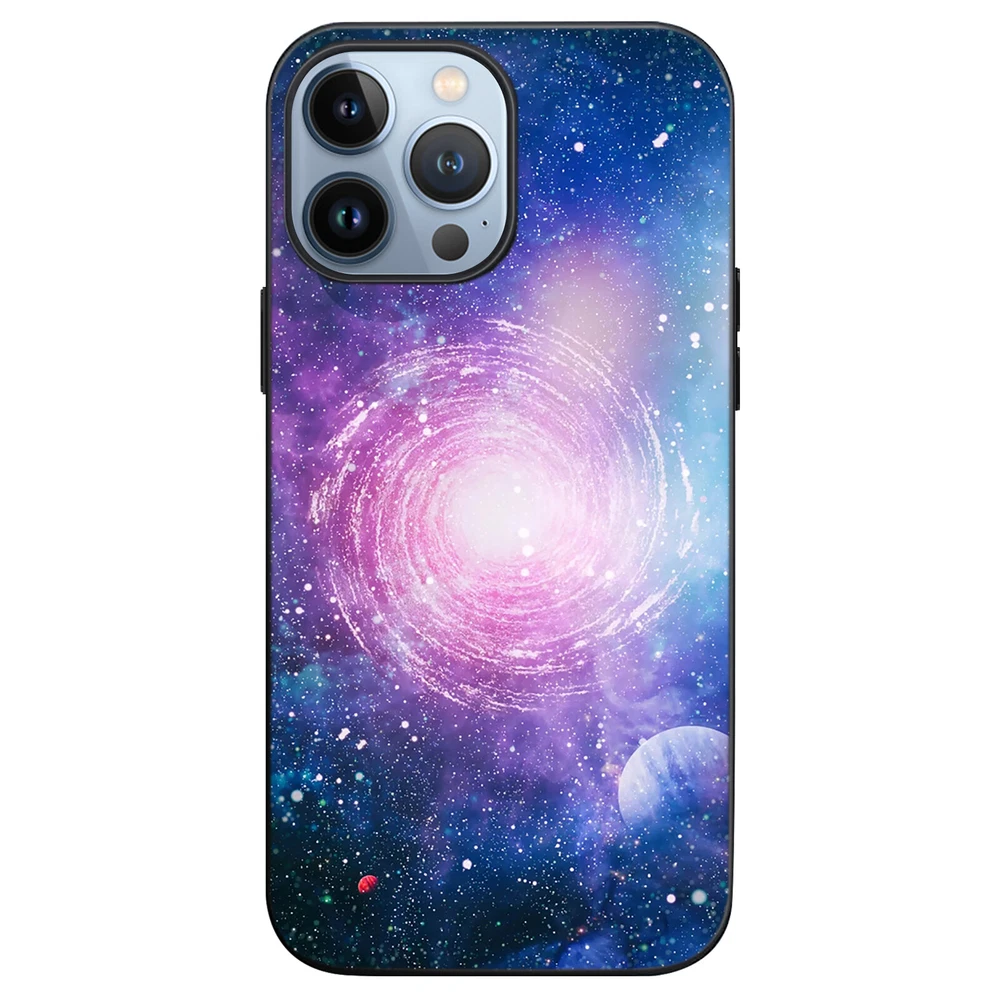 Phone Case Space Soft Silicone Cover For iPhone 11 12 Pro 13 14 Plus 15 Pro Max