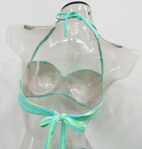 Costume da bagno donna SO verde push up fascia reggicalze bikini top taglia media #2098 - Foto 2 di 2