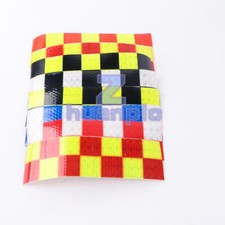 Square Safety Reflective Self adhesive Hazard Caution Warning Tape Sticker 3-10M