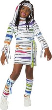 Neon Girl Mummy Ancient Egyptian Scary Fancy Dress Up Halloween Child Costume
