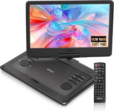 15.6" FHD Portable DVD Player with 13.3" Swivel Screen, 1920  1080P Car Player