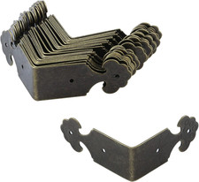 T Tulead Metal Corner Brackets Furniture Corner Protector Decorative Bronze Righ