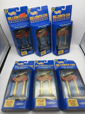 1990 Hot Wheels Mattel Billionth Car Collection Corvette s-(2) Sets Of 3 GOLD! 