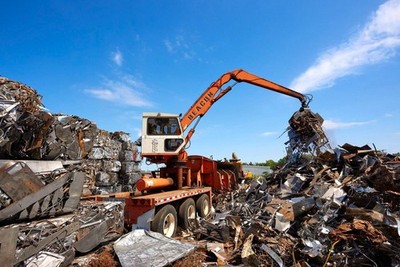 ''HO Scale'' Building Background FLAT / 2D ''Scrap Yard'' 11-4 Backdrop Railroad