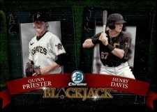 2022 Bowman Draft #BJ-10 Quinn Priester / Henry Davis Blackjack
