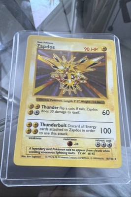 Pokémon Zapdos 016/102 Base Set (Shadowless) Holo | eBay