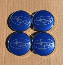 Set Of 4 Subaru Wheel Center Cap Glossy Blue 28821sa030