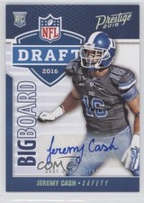 2016 Panini Prestige Draft Big Board Ink 7/100 Jeremy Cash #20 Auto 0c2