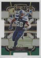 2023 Panini Select Concourse Black & Green Prizm Die-Cut Derick Hall #85 13lo