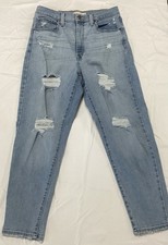 Levi's High Waisted Mom Jeans DISTRESSED STRETCH Size 30