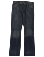 LEVI'S Mens 507 Bootcut Jeans W32 L34 Blue Cotton CV03