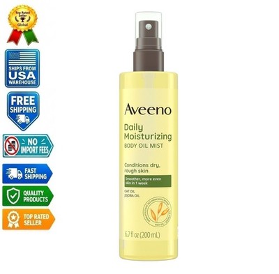 Aveeno Body Oil Mist Oat & Oil Jojoba Oil for Dry, Sensitive Skin Spray 6.7oz