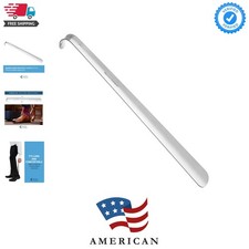 Perfect Metal Shoe Horn Long Handle 16.5"/42cm - Multifunctional Stainless St...