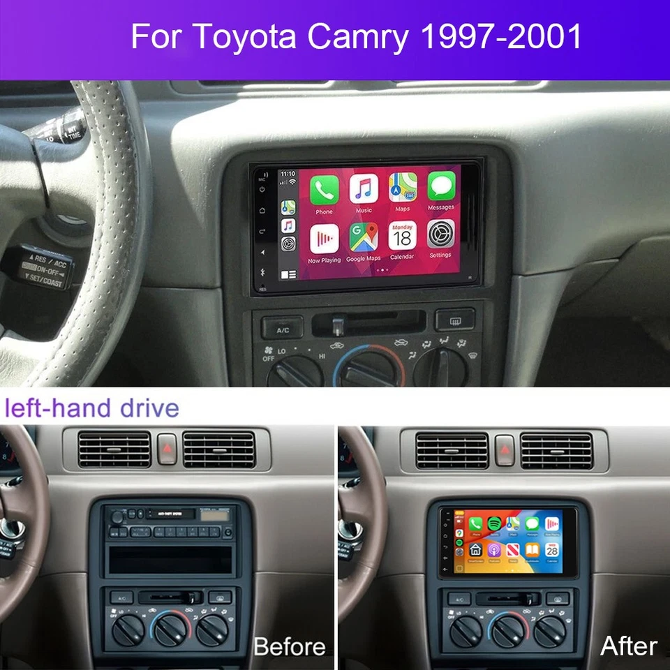 Для 1997–2001 TOYOTA CAMRY Apple Carplay автомобильное стерео радио Android 15 навигатор GPS - Изображение 4 из 4