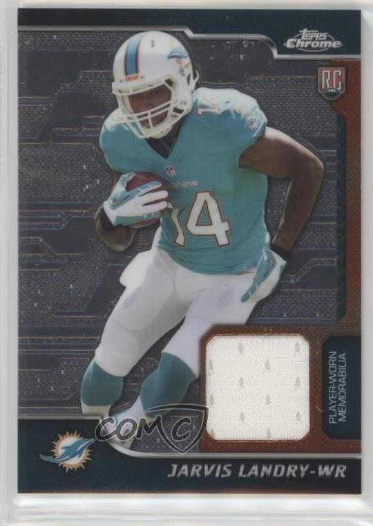 2014 Topps Chrome Rookie Relics Jarvis Landry #RR-JL RC 0o9