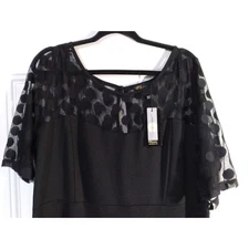 Chicwe ​NWT  Size 18 Dress Black Sheer Sleeves Cocktail Party Occasion 