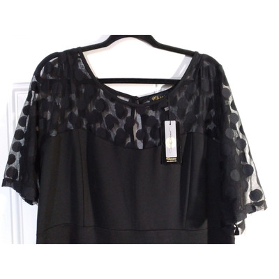 Chicwe  NWT  Size 18 Dress Black Sheer Sleeves Cocktail Party Occasion 