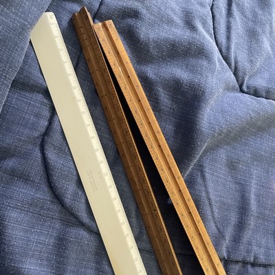 Vintage Architecture Rulers Set Of 3